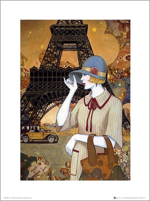 Exklusivt Art Print - Helena Lam - Paris adventure