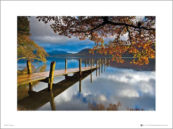 Exklusivt Art Print - Derwent Jetty - Brygga, höstdag