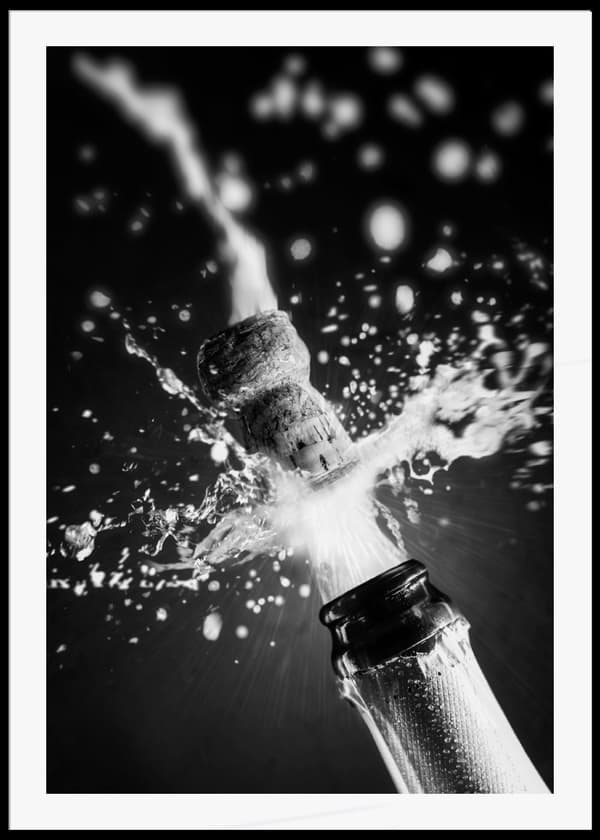 Raining Champagne No2 Poster 21x30cm