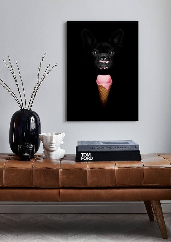Ice Cream Bulldog Poster