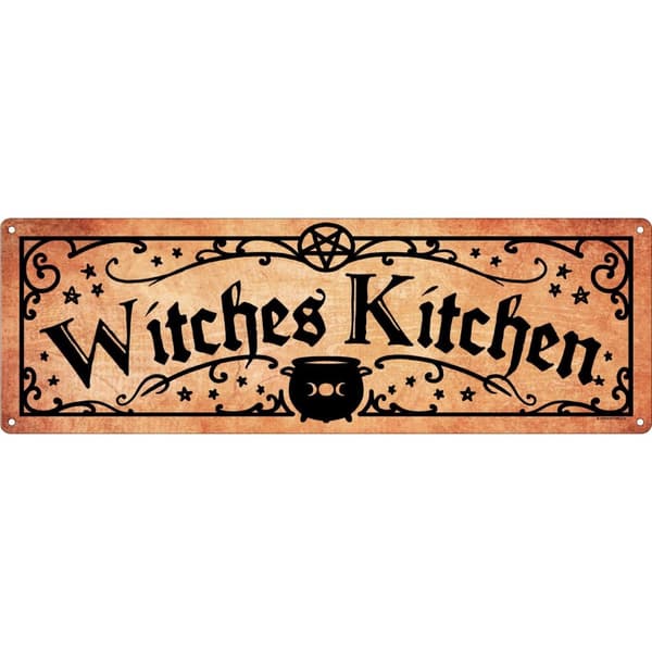 Grindstore Witches Kitchen Plaque Orange/Black One Size