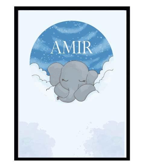 Poster namn Amir Elefant Barn