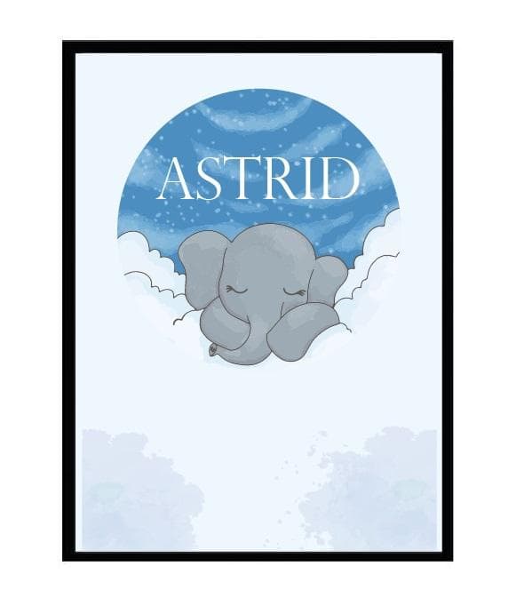 Poster namn Astrid Elefant Barn