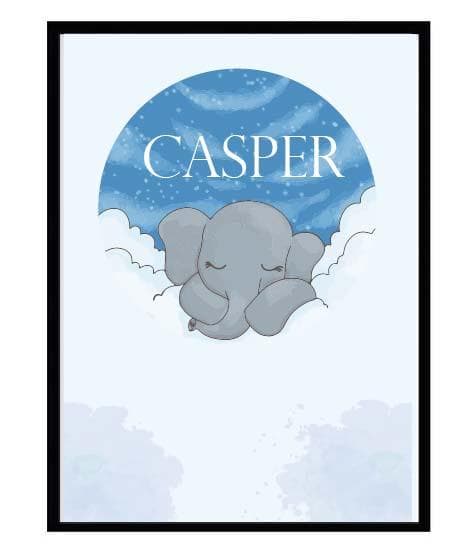 Poster namn Casper Elefant Barn
