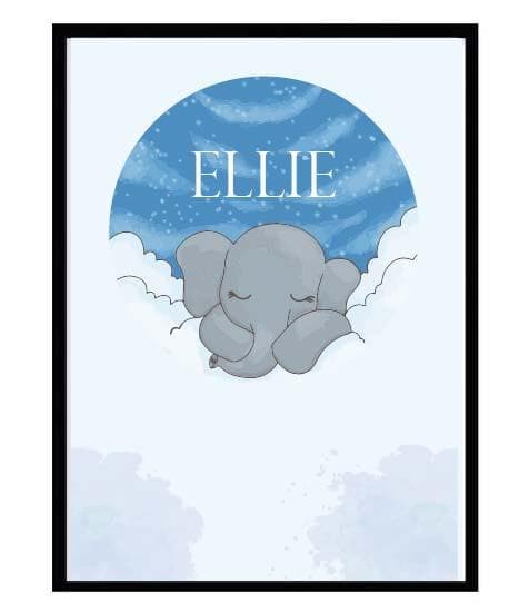 Poster namn Ellie Elefant Barn