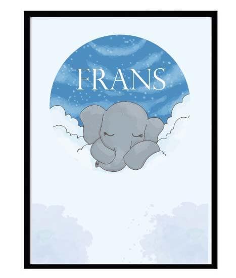 Poster namn Frans Elefant Barn