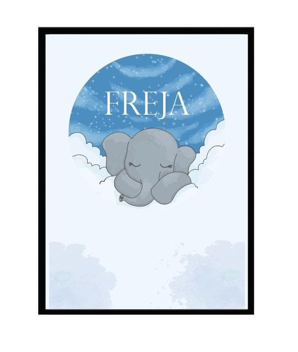 Poster namn Freja Elefant Barn