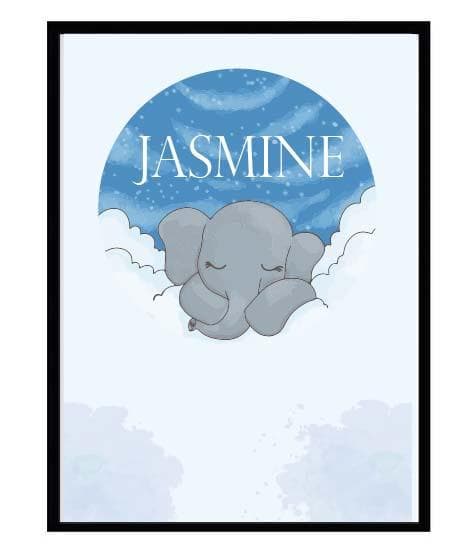 Poster namn Jasmine Elefant Barn