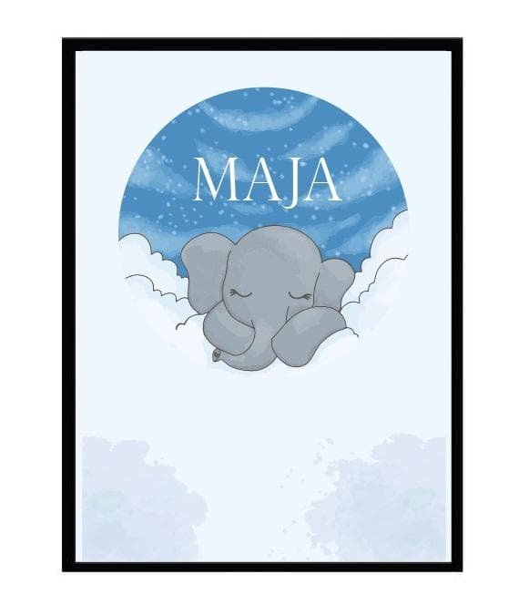 Poster namn Maja Elefant Barn
