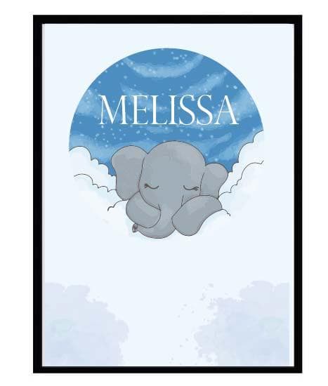 Poster namn Melissa Elefant Barn