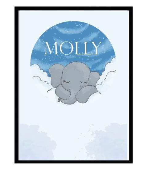 Poster namn Molly Elefant Barn