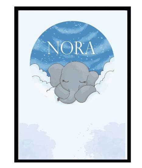 Poster namn Nora Elefant Barn