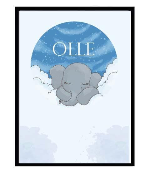 Poster namn Olle Elefant Barn