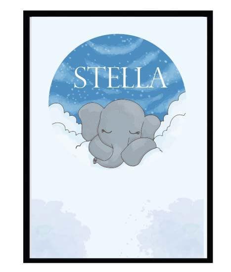 Poster namn Stella Elefant Barn
