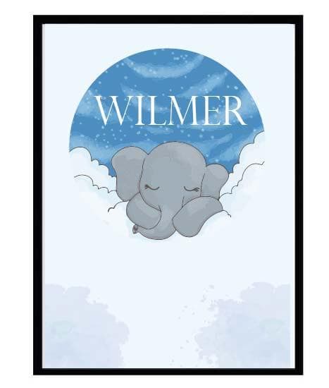 Poster namn Wilmer Elefant Barn