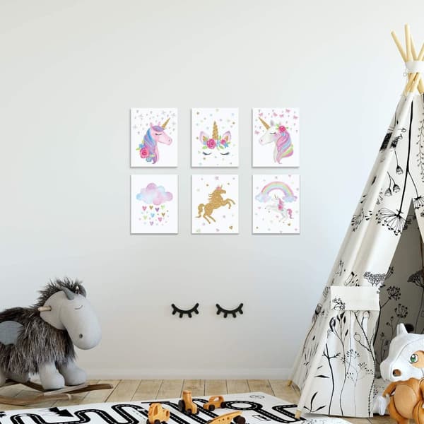 6x Canvasposters - Enhörning