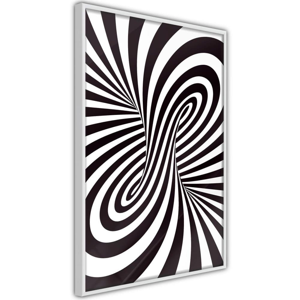 Affisch - Black and White Swirl