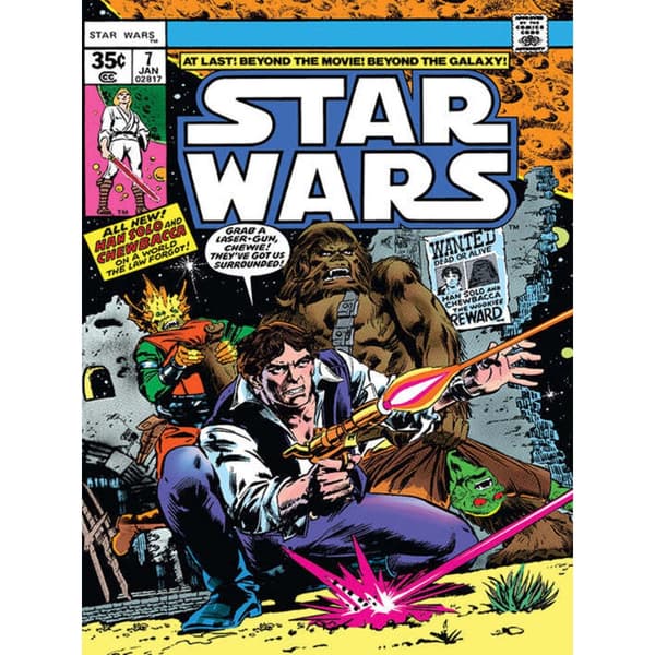 Star Wars Omgivet lærred print Blue/White/Yellow 80cm x 60cm