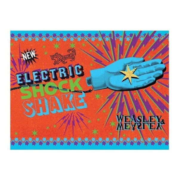 Harry Potter Elektrisk chok rystelse lærred print Orange/Blue 30cm x 40cm