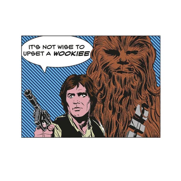 Star Wars It´s Not Wise To Upset A Wookiee Canvas Print Blue/Brown/White 80cm x 60cm