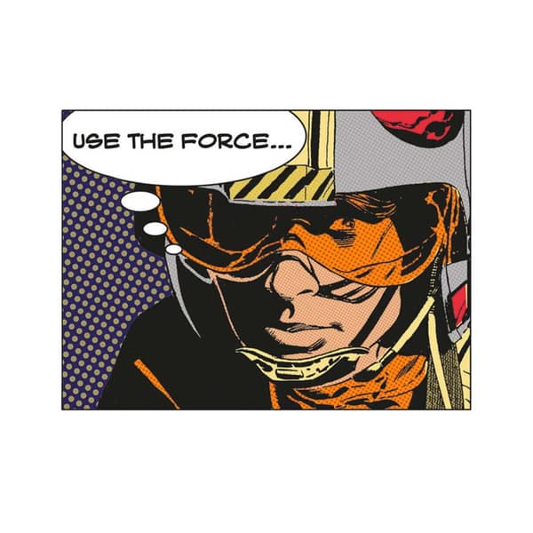 Star Wars Use The Force Canvas Print Black/White/Orange 60cm x 80cm