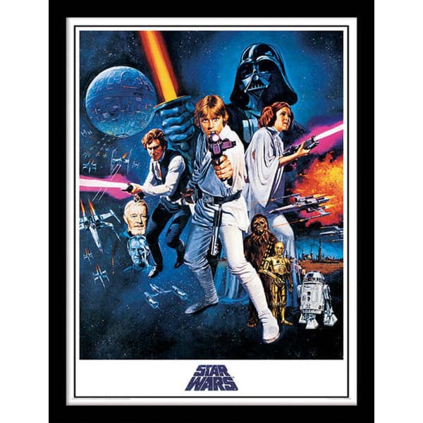Star Wars: A New Hope Canvas Print Blue/White 80cm x 60cm