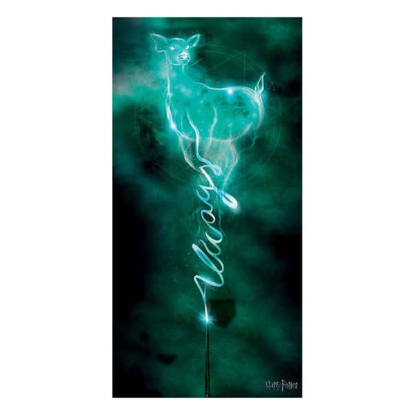 Harry Potter Hjort altid Patronus lærred print Black/Blue 50cm x 100cm