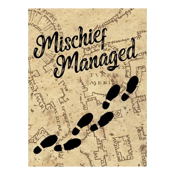 Harry Potter Mischief Managed inramad canvas print