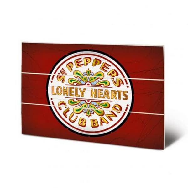 The Beatles Sgt Pepper Wall Art Red/White One Size