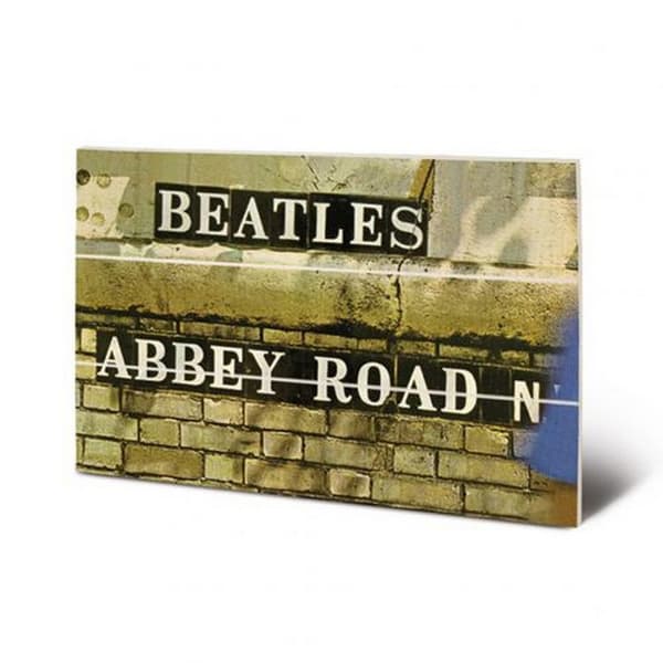 The Beatles Abbey Road vægkunst Gold/Black One Size
