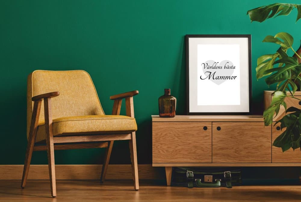 Världens bästa mammor poster mors dag a4 poster