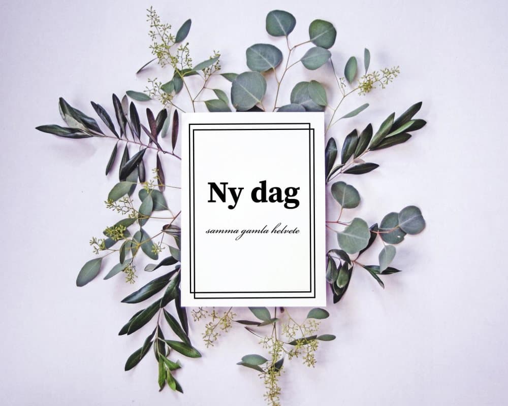 Ny dag samma gamla helvete a4 rolig poster
