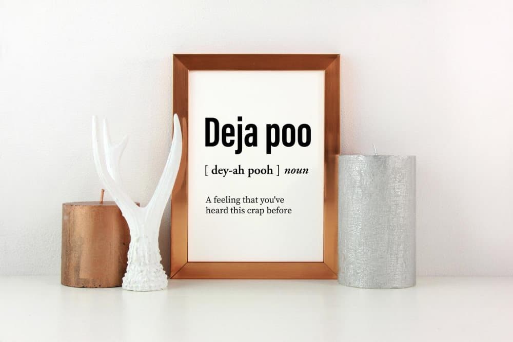 Deja Poo a4 rolig poster
