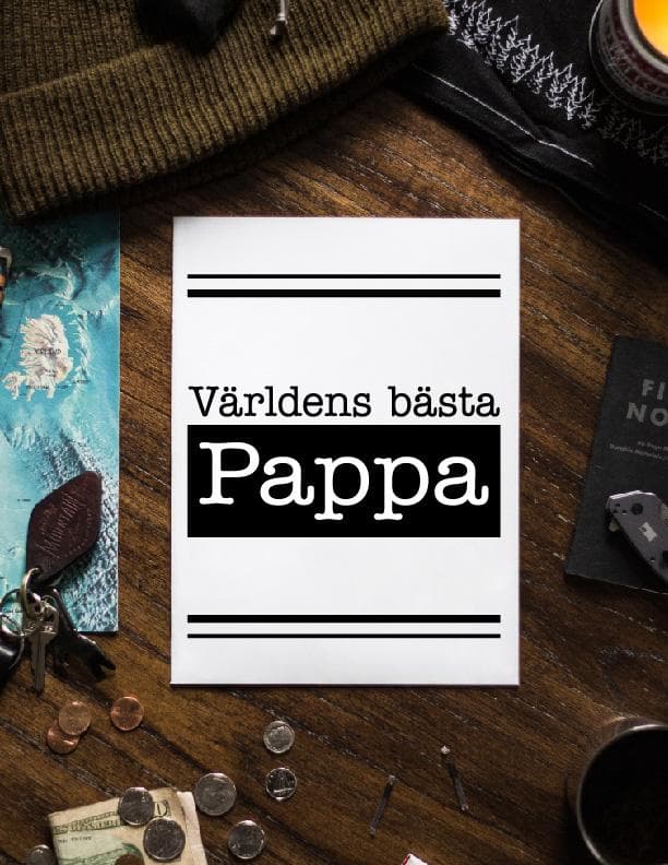 Världens bästa pappa poster a4 fars dag