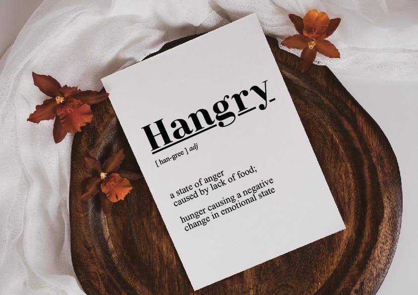 Hangry poster a4 rolig poster