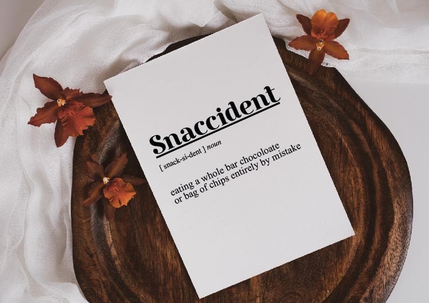 Snaccident poster a4 rolig poster