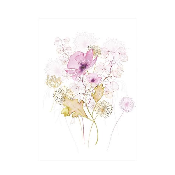 Summer Thornton Honesty Print Pink/Yellow/White 40cm x 30cm