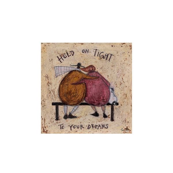 Sam Toft Hold On Tight II Print Brown/Pink/Black 30cm x 30cm
