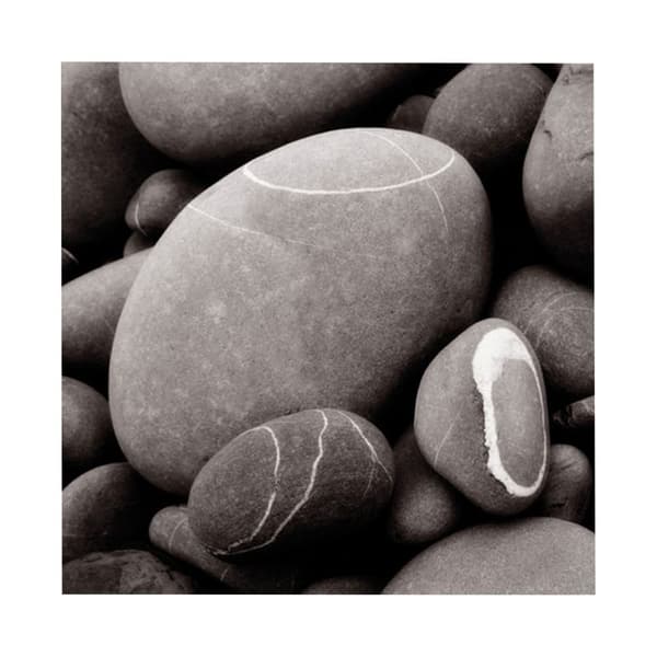 Pyramid International Smooth Pebbels Print Grey/White 40cm x 40cm