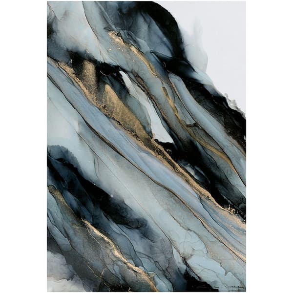 Charlotte Vale Mysterious Flow Print Gold/Black/White 40cm x 30cm