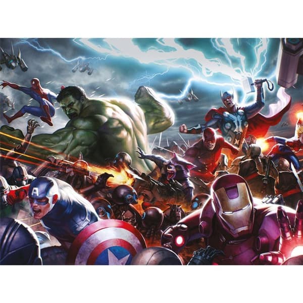 Marvel: Future Fight Heroes Assault Canvas Print Multicoloured 40cm x 30cm