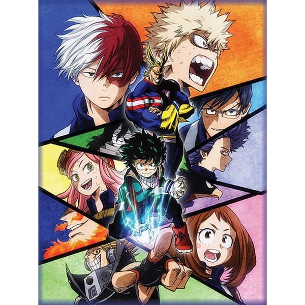 My Hero Academia Mosiac Characters Canvas Print Multicoloured 40cm x 30cm