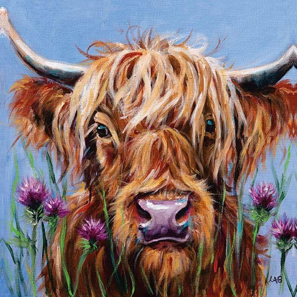 Louise Brown Highlander Framed Canvas Print