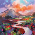 Pikkukuva 1 / 2: Scott Naismith Etive Flow Framed Canvas Print
