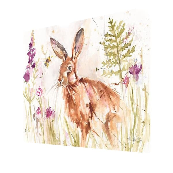 Jennifer Rose Hazy Afternoon Framed Canvas Print Brown/Green/Purple 40cm x 50cm