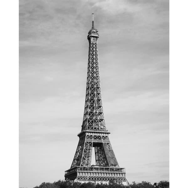 Pyramid International Tour Eiffel Canvas Print Grey/Black 40cm x 50cm