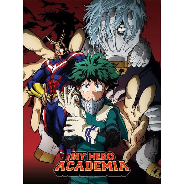 My Hero Academia En fjendtlig trussel på lærred Red/Green/Blue 80cm x 60cm