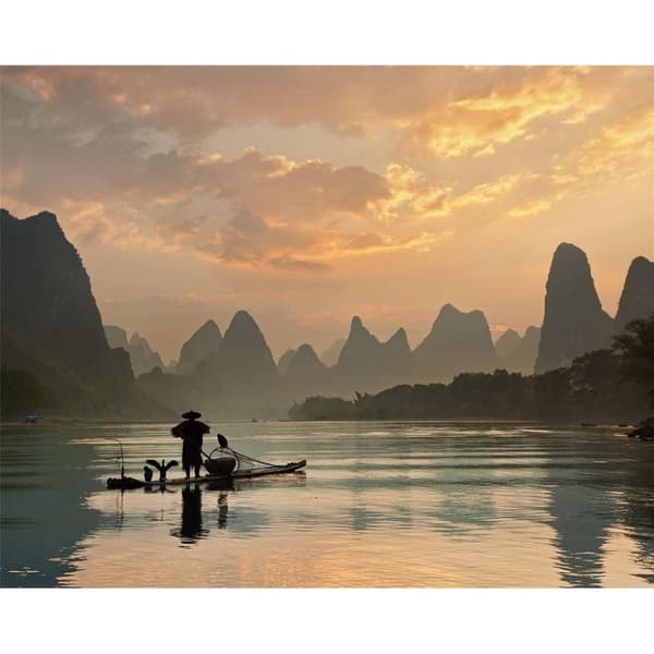 Yan Zhang Golden Li River Canvas Print