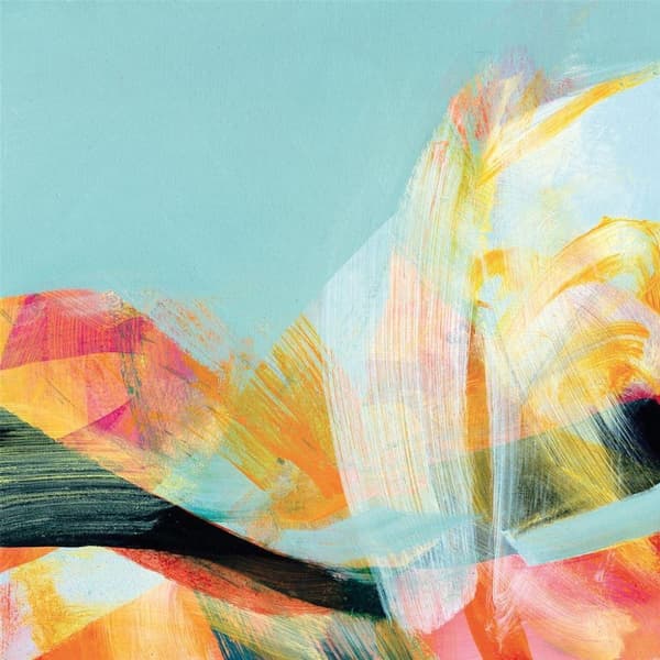 Claire Chandler In The Shallows Wood Framed Canvas Print Multicoloured 85cm x 85cm