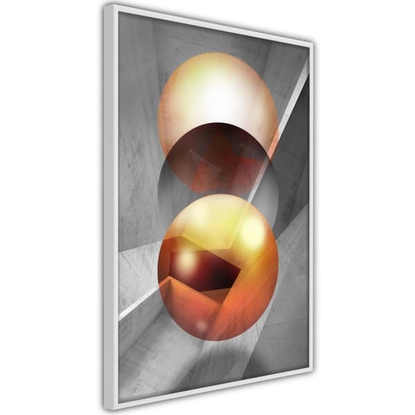 Inramad Poster / Tavla - Enchanted Globes Vit ram 40x60